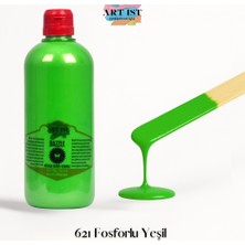 ART IST Dazzle Metalik Sedefli ve Vernikli Boyalar 500ML -  621 Fosforlu Yeşil