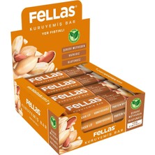 Fellas Yer Fıstıklı Kuruyemiş Bar 30 gr x 12 Adet Yüksek Lifli Glutensiz Atıştırmalık