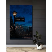 Teona Ahşap Harry Potter Hogwarts Yağlı Boya Görünümlü Dekoratif Ahşap Tablo Dikdörtgen Tablo