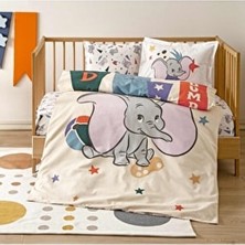 Taç Lisanslı Dumbo Cute Bebek Nevresim Takımı