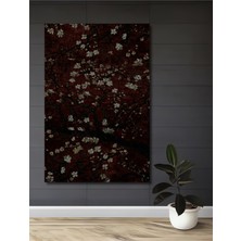 Teona Ahşap Van Gogh Kiraz Çiçekleri Yağlı Boya Görünümlü Ahşap Dekoratif Tablo Dikdörtgen Tablo