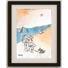 Karikatural Ye Ting 29X21CM Orijinal Karikatür Tablo