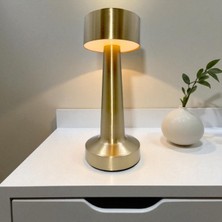 Alpjoy Dekoratif Şarjlı Dokunmatik LED Işıklı Masa Lambası Gece Lambası Abajur