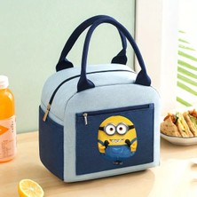 Ada Çanta Kırtasiye Beslenme Çantası Izoleli Sıcak Soğuk Koruma Minionlar Figürlü.