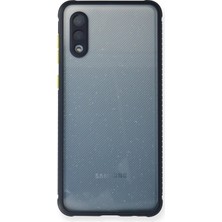 Samsung Galaxy A02 Kılıf Miami Şeffaf Silikon - Lacivert - FKU8269-5590