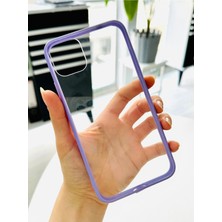 Go Aksesuar Apple Iphone 11 Promax Kenarı Renkli Darbe Önleyici Şeffaf Silikon Kılıf