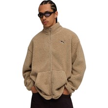 Puma Ess Elevated Sherpa Full-Zip Erkek Kahverengi Günlük Stil Sweatshirt 68825955