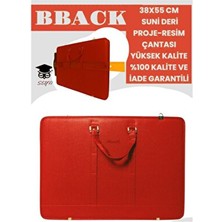 38X55 cm Suni Deri Proje-Resim Çantası Yüksek Kalite %100 Kalite ve Garantili