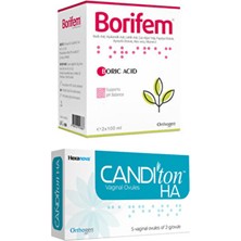 Orthogen Borifem Vajinal Duş 200 Ml-Canditon Ha Vaginal 5 Ovül