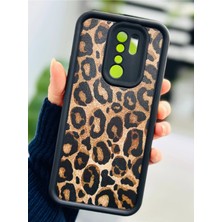 Go Aksesuar Redmi 9 Uyumlu Kaplama Leopar Tasarımlı Silikon Kılıf