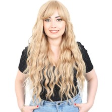 Marsilyan Perçemli Uzun Su Dalgası Fiber Sentetik Peruk- Balköpüğü