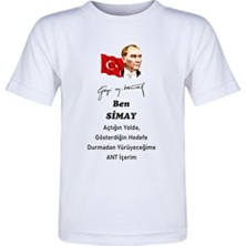 Hediyenza 23 Nisan, 29 Ekim, 10 Kasım, Kişiye Özel Atatürk ve Andımız Baskılı Yetişkin / Çocuk Tişört