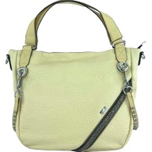 Ada Çanta Kırtasiye Kadın Büyük Boy El ve Omuz Çantası Bej   Kb 26459