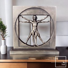 Veronese Da Vinci Vitruvius Adamı Bronz Heykel – Dekoratif Obje, Ev Ofis Vıp Hediyelik Dekor