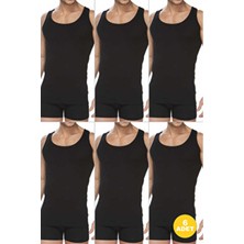 Cnt Erkek Premium Pamuklu Klasik Ribana Atlet 6'lı Paket