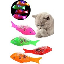 Ayver Kedi Oyuncağı 1 Adet Sesli Işıklı Yürüyen Hareketli Oyuncak Balık