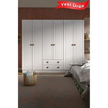 PlatinReyon Bohem 6 Kapak 2 Çekmece Mdf Kapak Gardırop