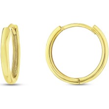 Assos Pırlanta Altın Halka Küpe - 14K