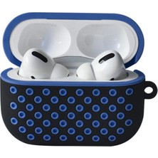 Techmrt Newface Airpods Pro 2 (2.nesil) Spor Delikli Kılıf - Siyah-Mavi