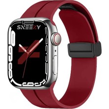 Sneezy Apple Watch 38MM 40MM 41MM Seri 1 2 3 4 5 6 7 8 Se Uyumlu Coastal Manyetik Tokalı Silikon Kordon