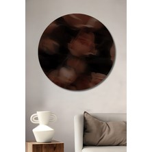 Teona Ahşap Romantik Pastel Gül Buketi Yağlı Boya Görünümlü Ahşap Dekoratif Tablo Yuvarlak Tablo