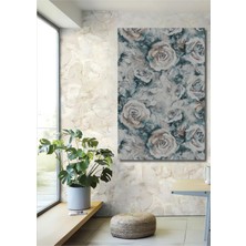 Teona Ahşap Bozuk Boya Ağaç Gül Deseni Sulu Boya Görünümlü Dekoratif Ahşap Tablo Dikdörtgen Tablo