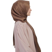 Manolyaşal İslamic Hijab Çift Taraflı Düz Jakar Şal – Parlak & Mat Dokulu, Özel Gün Şalı, Düz Renk