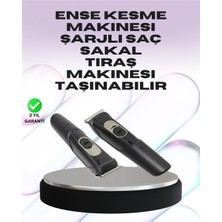 Sessiz Motorlu Kablosuz Kullanımlı Şarjlı Saç ve Sakal Kesme Makinesi – Tarak - F071K959-U90