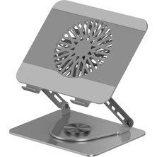 McStorey Rgb Işıklı 360° Dönebilen Harici Fanlı Gaming Laptop ve Tablet Standı – Katlanabilir Alüminyum Soğutma