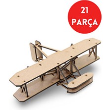 Algwood Wright Kardeşler Uçağı Ahşap Maket - 21 Parça 3D Puzzle Model
