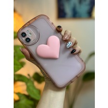 Go Aksesuar iPhone 11 Uyumlu Oyuncaklı Kalp Desenli Kılıf