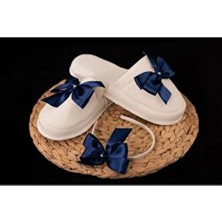 MS Tasarım Lohusa Terlik Taç Seti Lacivert