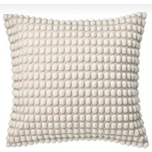 IKEA Svartpoppel Kırlent Kılıfı Kırık Beyaz 50X50CM Kabartmalı