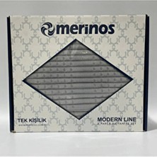 Merinos Modern Line Tek Kişilik 2 Parça Battaniye Seti - Gri