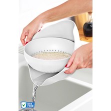 Nandy Home Çok Amaçlı, 360 Derece Dönebilen 3lt Süzgeç Beyaz