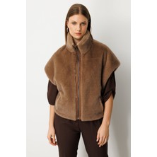 Ekol Dik Yaka Peluş Yelek