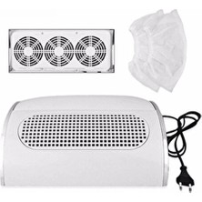 Nail Master 3 Motorlu Beyaz Protez Tırnak Toz Toplama Cihazı 40 Watt Özellikli 2 Adet Torba Dahil
