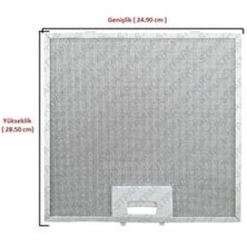 Termikel 24,9X28,5 cm Lumex 6035 Lumex 6040 Aspiratör Davlumbaz Yağ Filtresi 24,90CM x 28,50CM Uyumlu