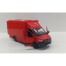 Kinsmart Dianomi 1:48 Ölçek Mercedes Benz Sprinter Kamyonet 14 cm Çek Bırak --Metal Ürün