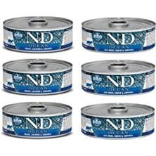 N&D Nd Ocean Yavru Kedi Konserve 70 gr  6 ADET Balık Aromalı Morina Balığı Karides ve Balkabaklı