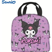 Ada Çanta Kırtasiye Beslenme Çantası Kuromi Figürlü Izoleli Sıcak Soğuk Koruma Mor AD20097