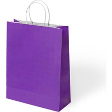 Alpjoy Büküm Saplı Kağıt Çanta Mor 18X8X24 24 Lü