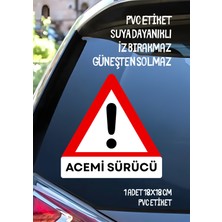 Alışveriş Kurdu Acemi Sürücü Yeni Sürücü Sticker Su Geçirmez Sticker Araba Motor Duvar Cam Etiket Sticker