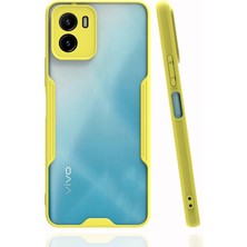 Vivo Y15S Kılıf Platin Silikon - Sarı - FKU7621-6054