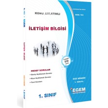 Egem Eğitim Yayınları Aöf 1. Sınıf Iletişim Bilgisi Güz Dönemi Konu Anlatımlı Soru Bankası