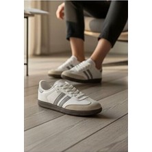 Derkadesign Unisex Spor Ayakkabı Gri Eva Malzemeden Düz Taban Tasarımlı Günlük Ayakkabı