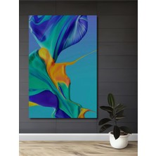 Teona Ahşap Soyut Yağlı Boya Görünümlü Renk Cümbüşü Ahşap Dekoratif Tablo Dikdörtgen Tablo