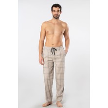 Cacharel Erkek Dokuma Pijama Tek Alt 2240/BEJ 3