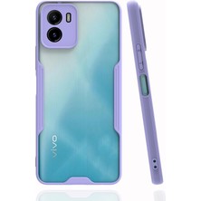 Vivo Y15S Kılıf Platin Silikon - Lila - FKU8323-6148