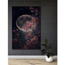 Teona Ahşap Romantik Ay Işığı Ahşap Dekoratif Tablo Yağlı Boya Görünümlü Sanat Eseri Dikdörtgen Tablo